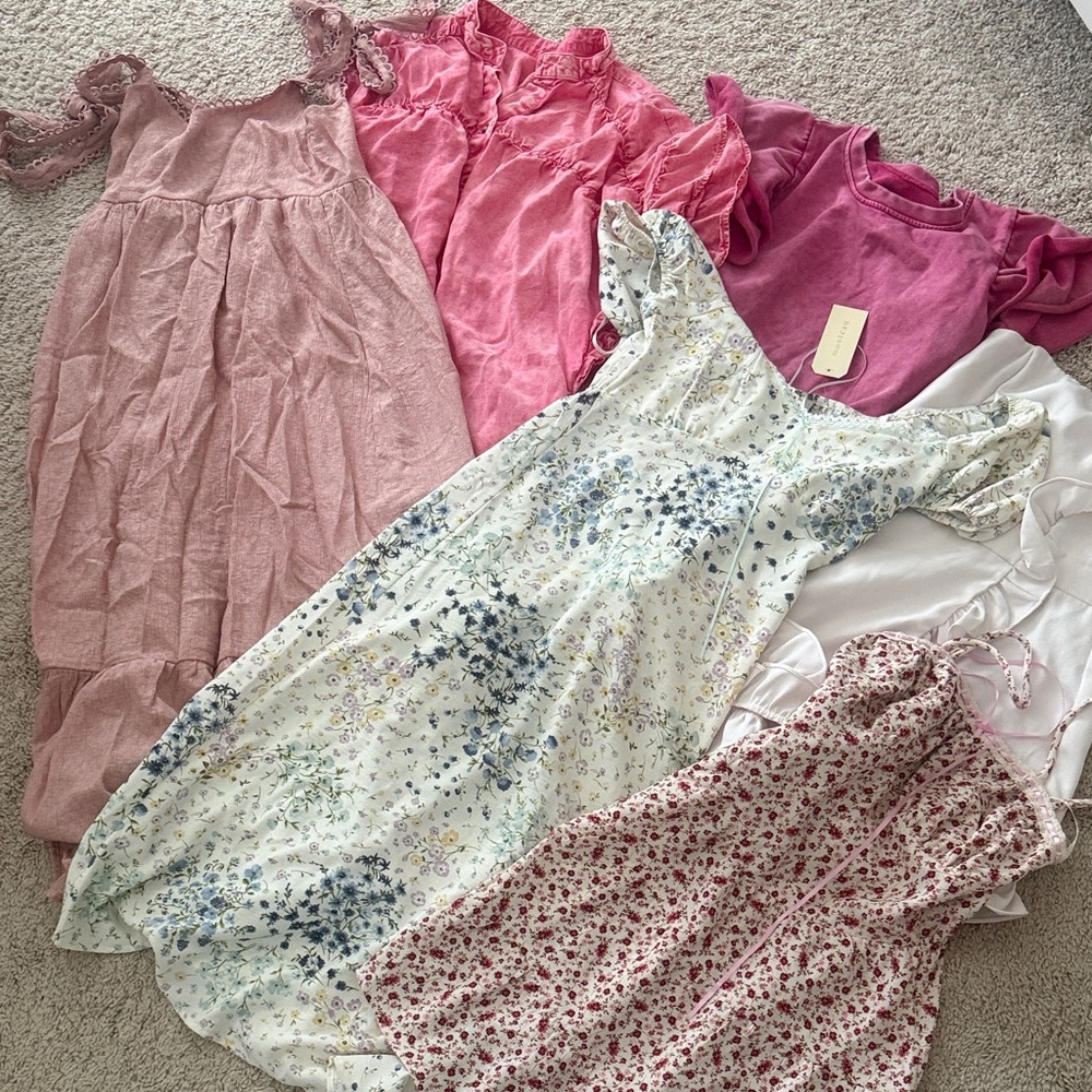Elegant Pink and Floral Women's Casual Dress